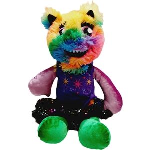 🍒 BAB Build-A-Bear Monster Mixer Fuzzy Rainbow Tie Dye Plush Soft Kids Toy